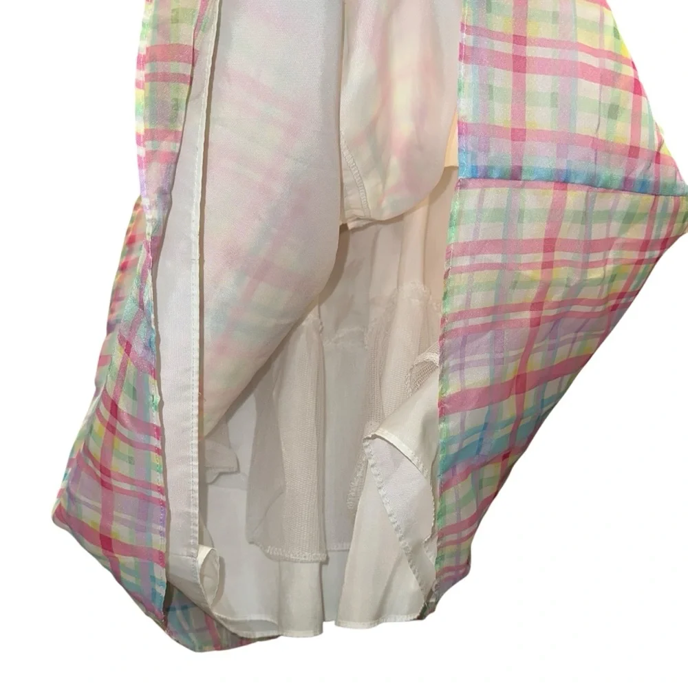 La Princess girls 3T Colorful Plaid‎ pastel Sleeveless dress